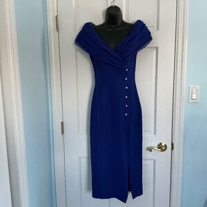 Royal blue ALEX EVENINGS cocktail dress